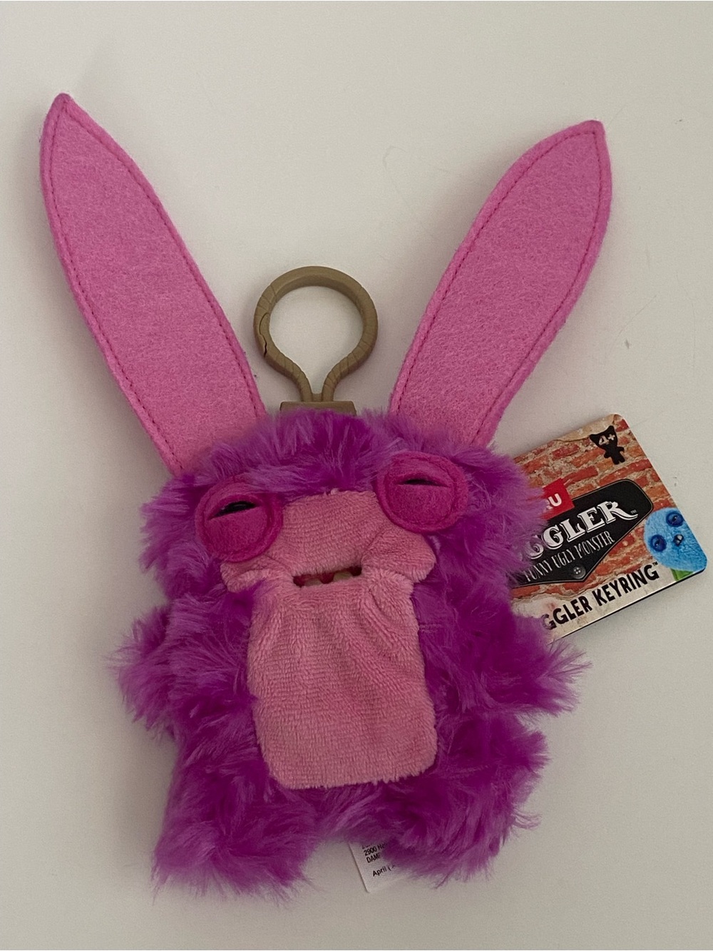 Fuggler Lord long ears keychain NWT Pink Rabbit Fuggler ZURU